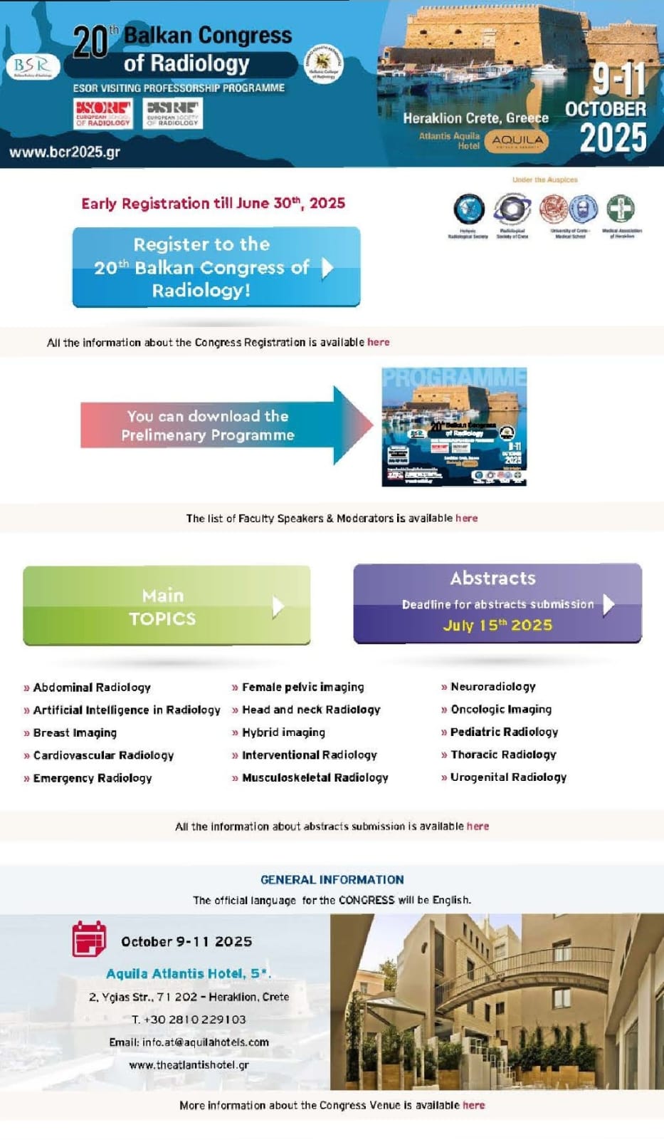 BALKAN CONRGESS OF RADIOLOGY